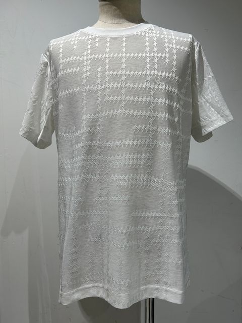 RANDOM HOUNDSTOOTH JACQUARD T-SHIRT / ホワイト