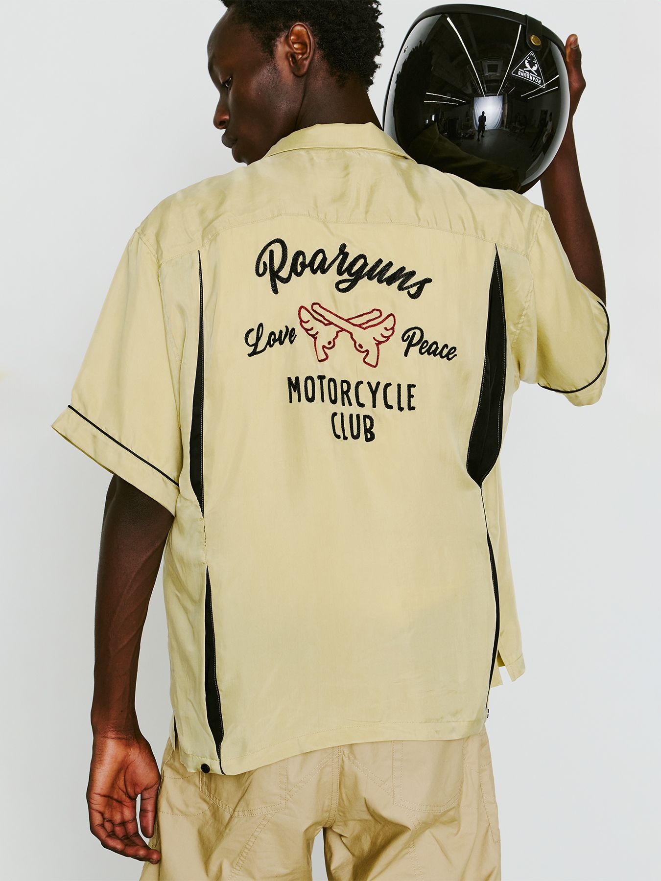 【予約品 8月10日(日) 締切 】BOWLING SHIRT EMBRO / ボーリング シャツ / チェーン刺繍 マスタード