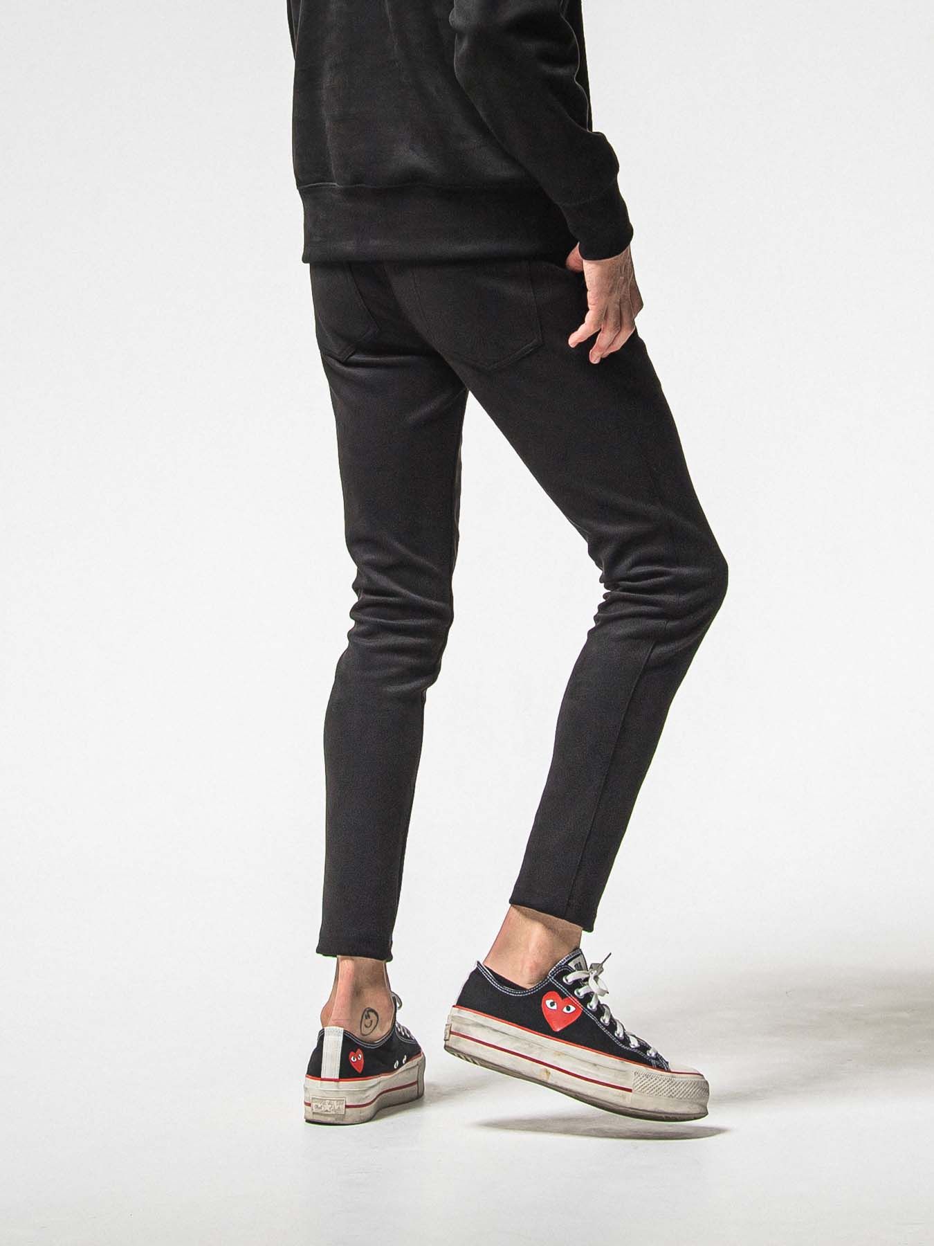 【予約品 8月31日(日) 締切】CHRIS EASY SUEDE TUCK PANTS / クリス イージー スウェードタックパンツ / ブラック