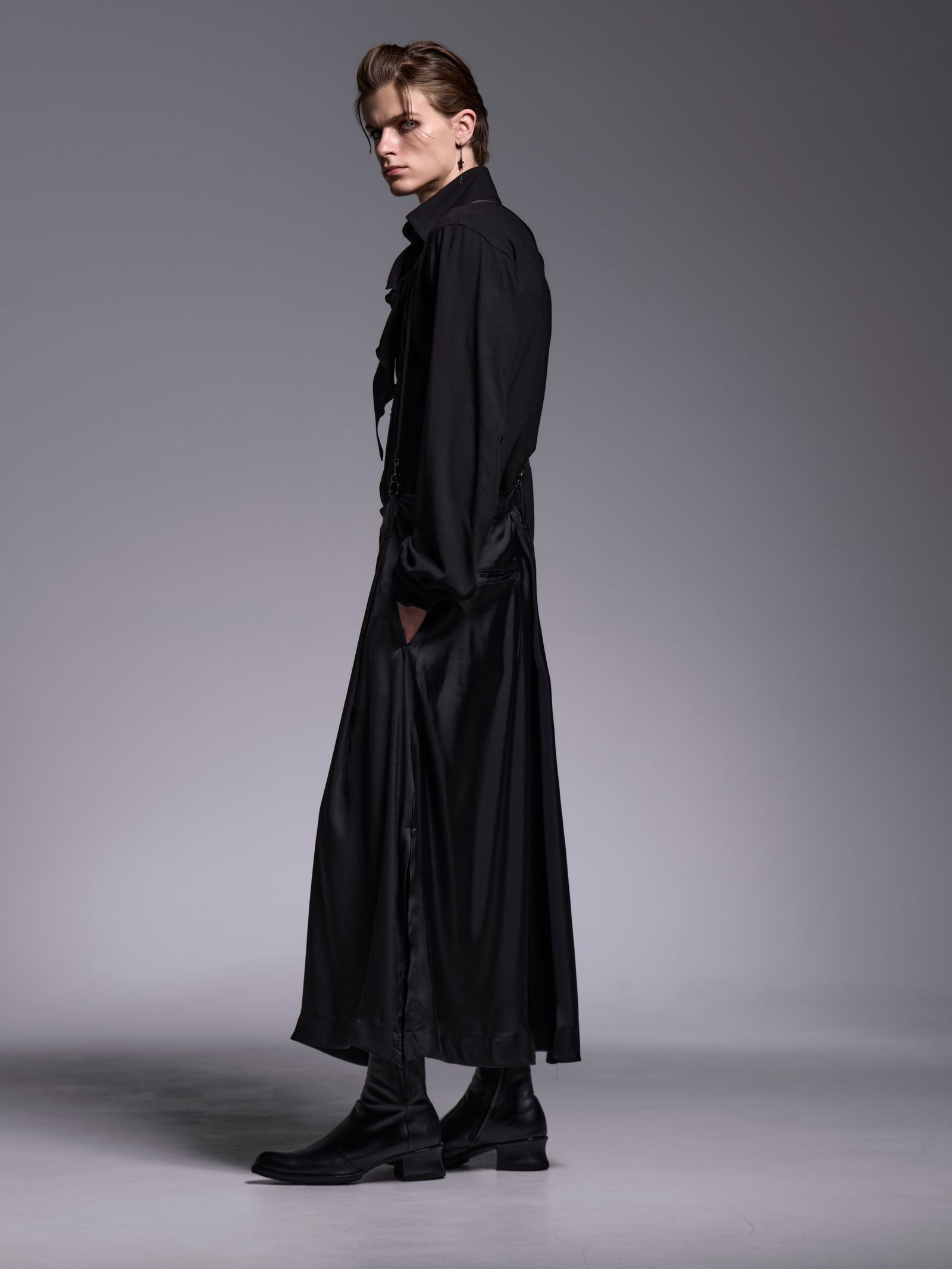 【予約品 1月4日(日) 締切】Skirt Suspender Slacks / スカート サスペンダースラックス / ブラック