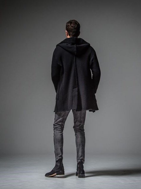 BOA Hoodie coat / ウールボアコート / ブラック 【RESOUND CLOTHING】 RC30-C-007