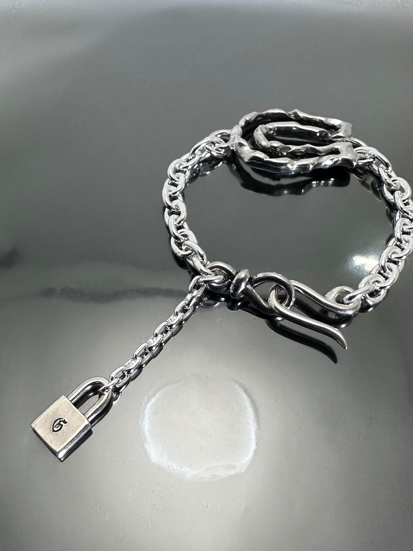 《受注生産》 OPEN HORSESHOE [LARGE] CHAIN BRACELET / オープンホースシューラージブレスレット 【注文から2-3週間後入荷予定】
