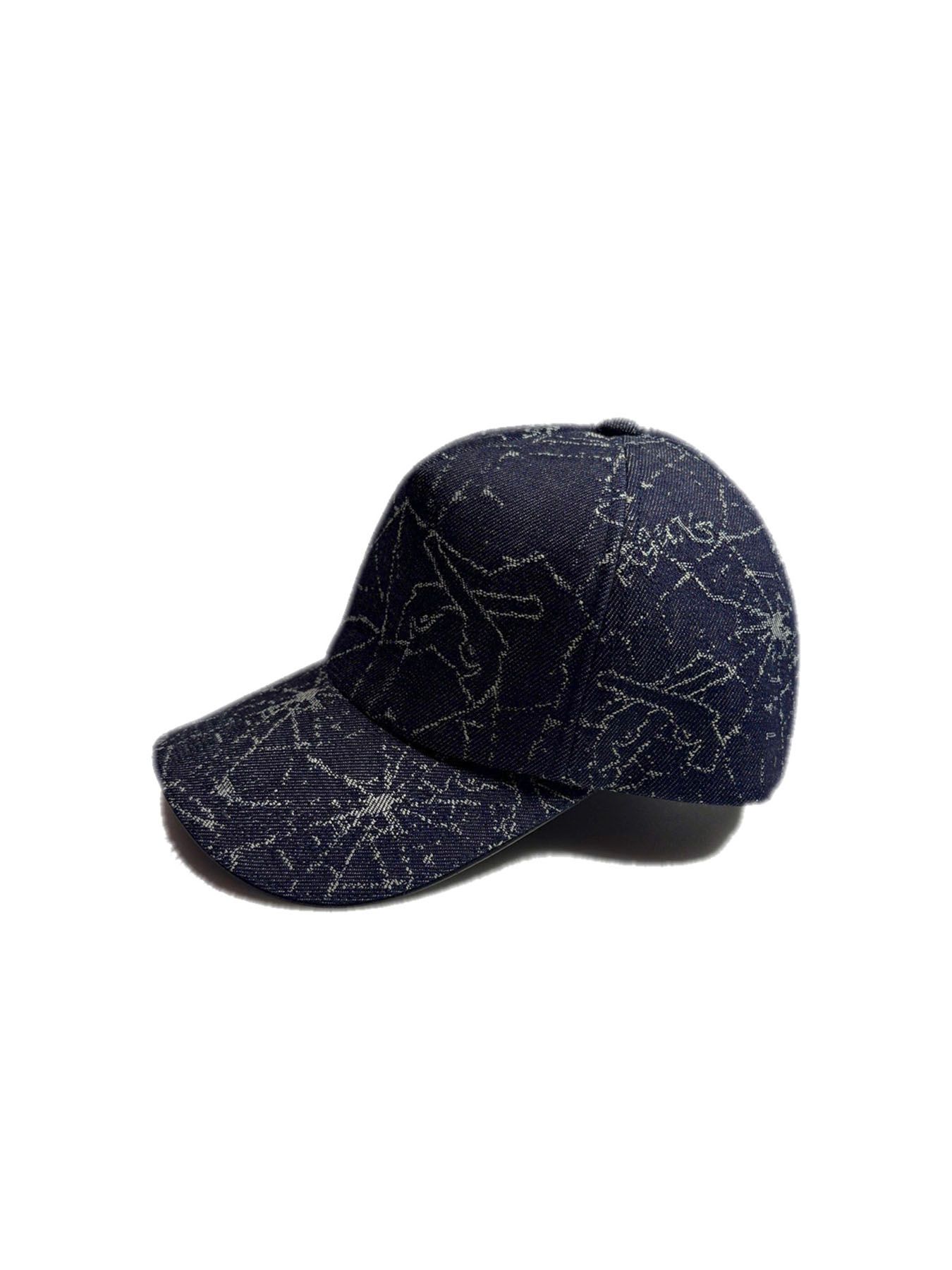 【予約品 3月9日(月) 18:00 締切】SPIDER JQ DENIM CAP / スパイダージャガードデニム ベースボールキャップ / ブルー