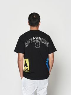 【予約品 】muta Test Print Tee / Tシャツ / ブラック【Acanthus × muta MARINE】