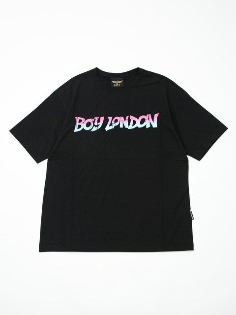 GRADATION LOGO GRAPHIC TEE / Tシャツ / ブラック 【BOY LONDON】