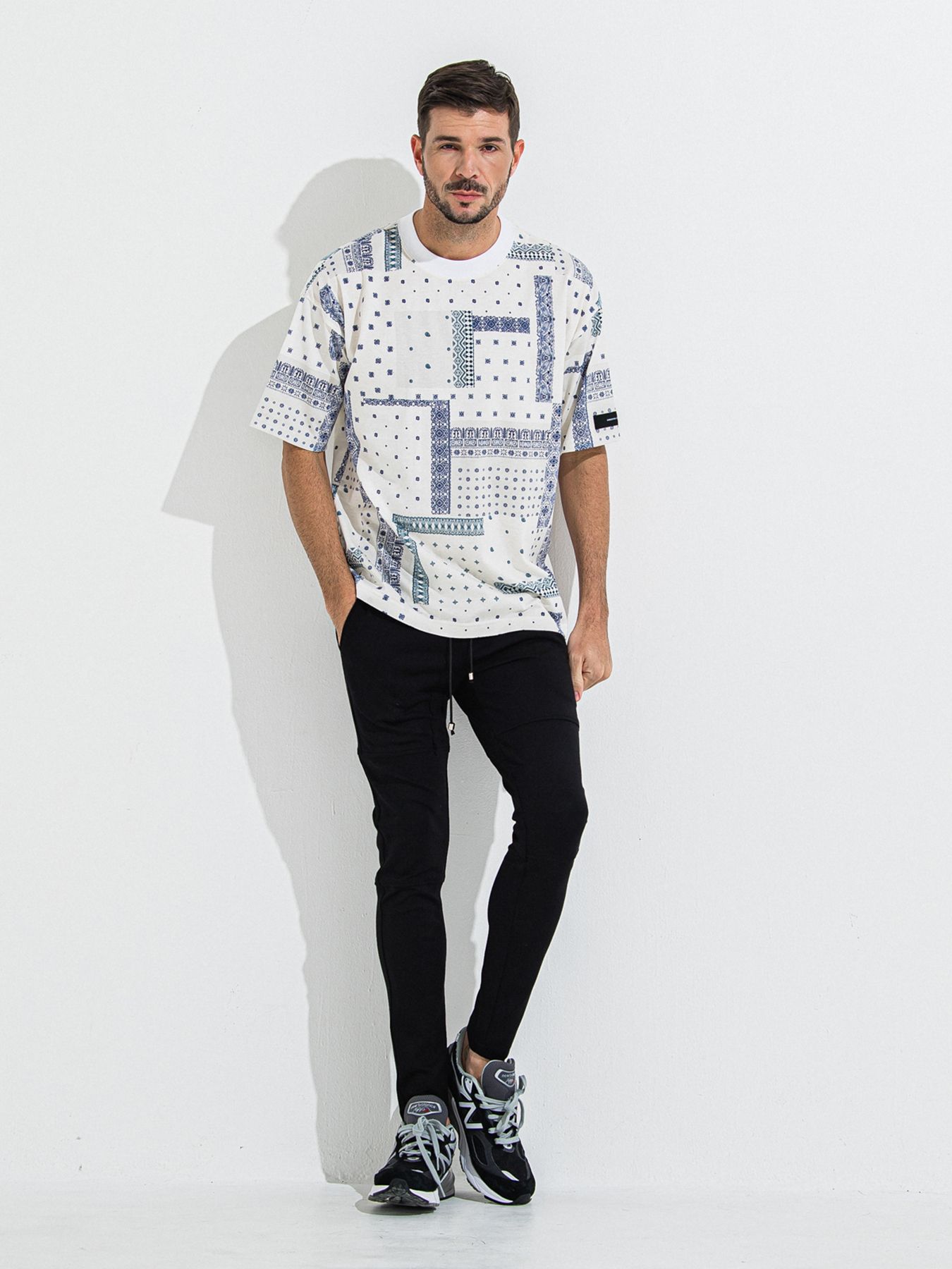 【予約品 】BANDANA OVER TEE / バンダナオーバーサイズTシャツ / ホワイト