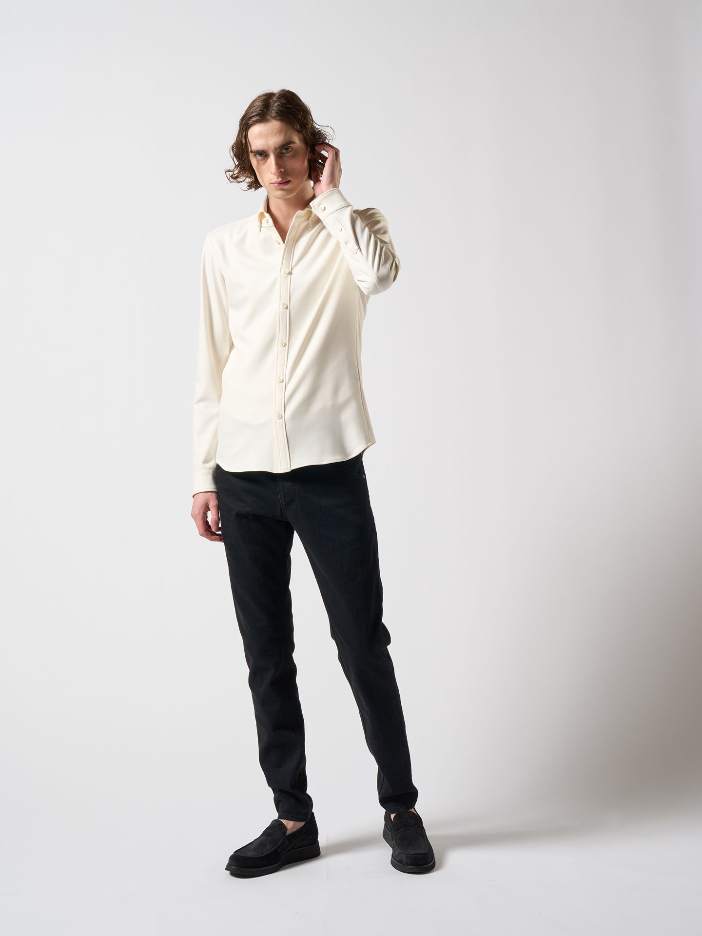 【予約品】 B.D shirt(cosmical warm) / ボタンダウンシャツ / ホワイト