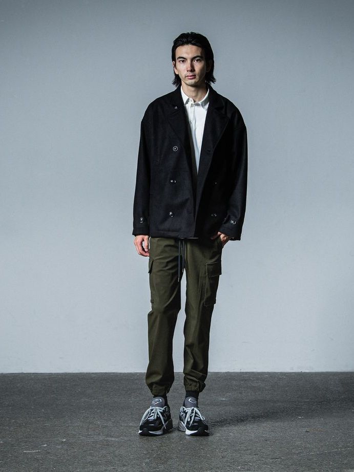 《予約品》 MELTON OVER PCOAT / コートジャケット / ブラック