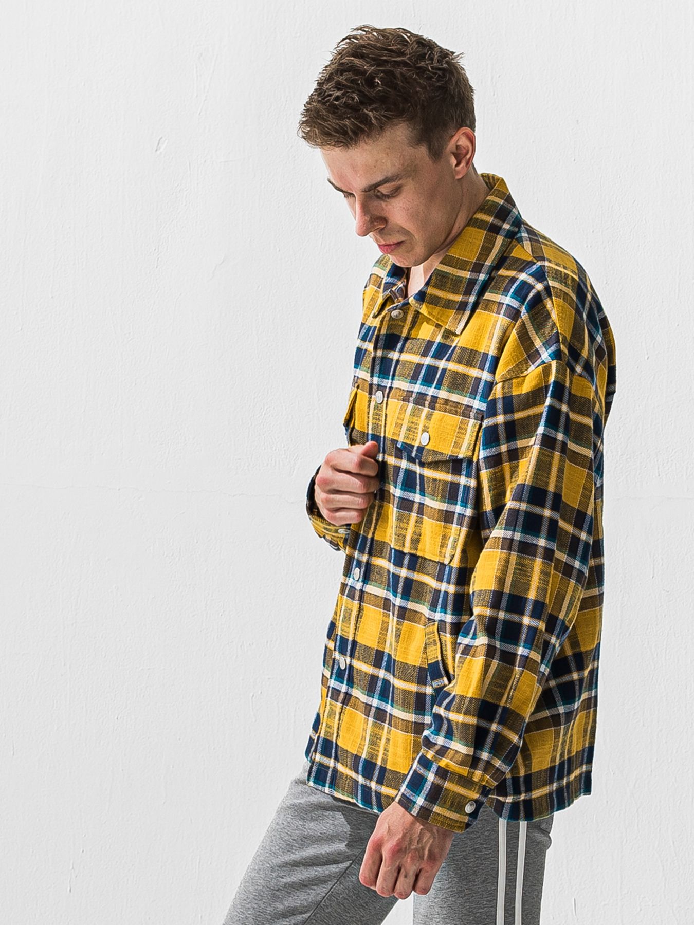 【予約品 9月6日(日) 締切】OLD SLUB CHECK JK / ヴィンテージ ネルジャケット / イエロー