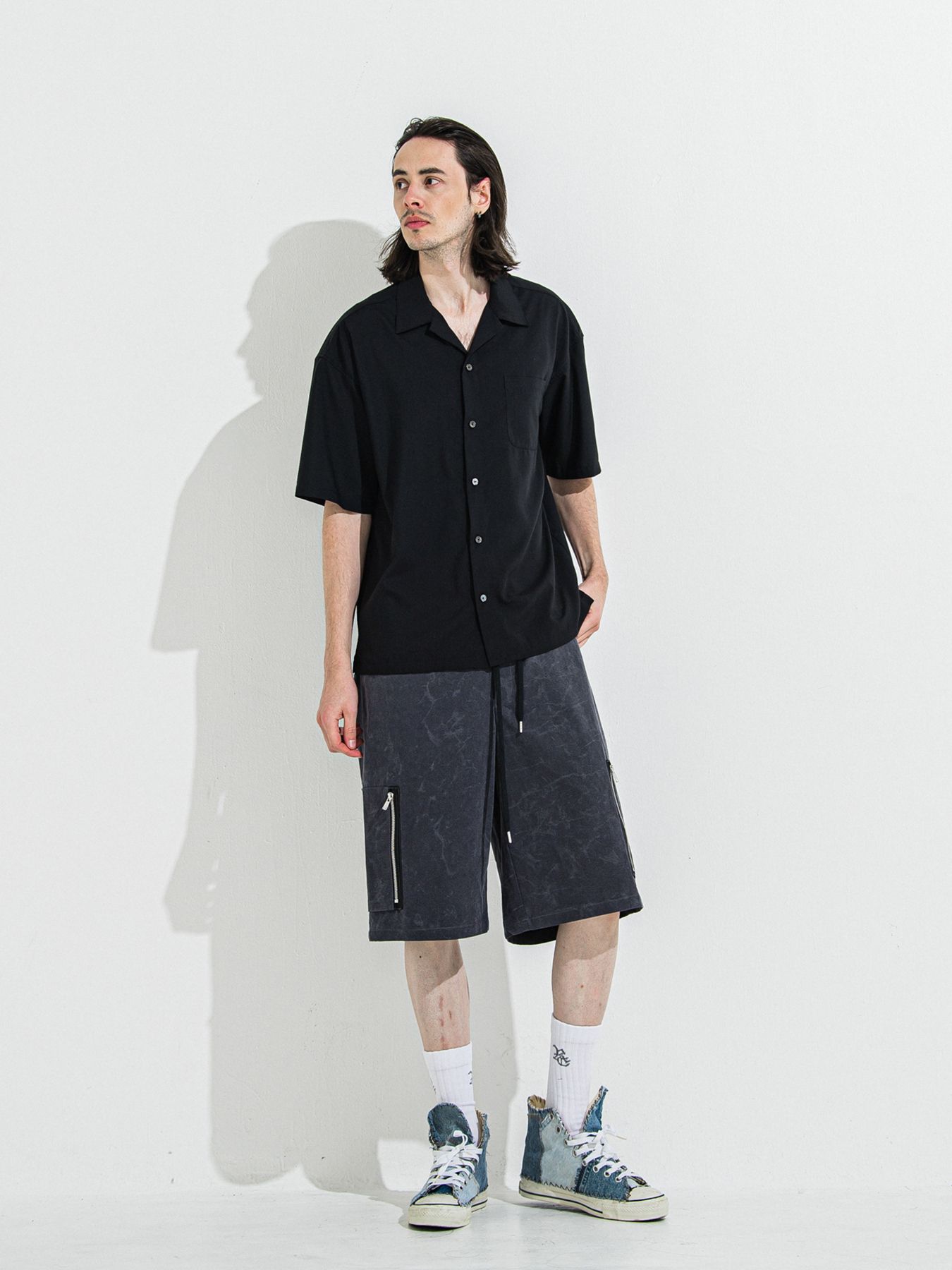 【予約品 】DAVID CARGO HALF PANTS / デヴィッドカーゴハーフパンツ / ヴィンテージブラック