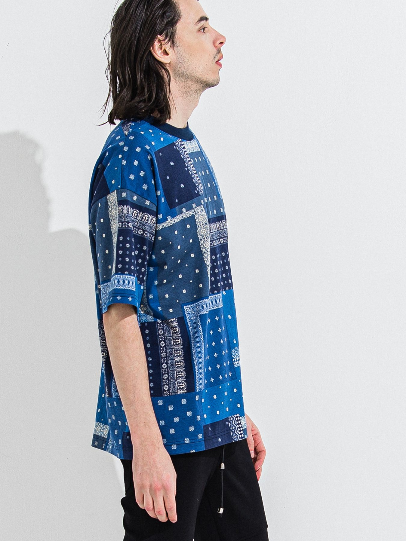 【予約品 】BANDANA OVER TEE / バンダナオーバーサイズTシャツ / ネイビー