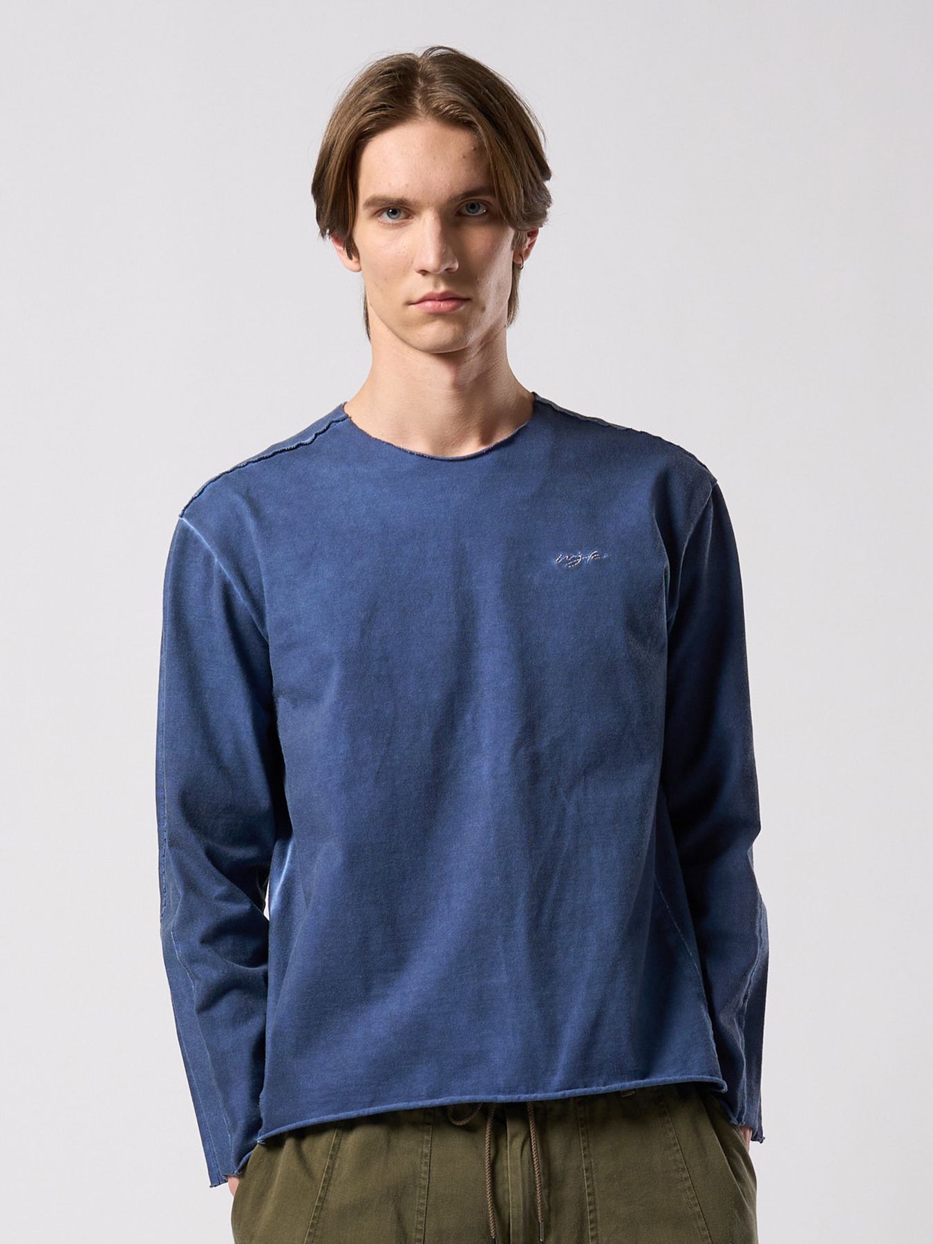 【予約品 4月19日(日) 18時締切】tight jersey cut-off L/S / タイトジャージー カットオフ ロングスリーブ / ダークネイビー