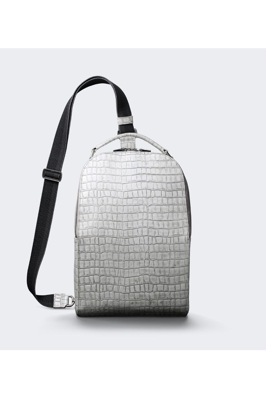 3WAYボディバッグ Tint Embossing Leather / White 【aniary】