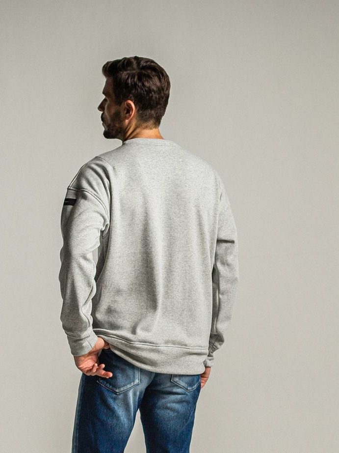 《予約9月1日18時締め》 RC chenille velours fleece drop trainer  / ルーズトレーナー / グレー