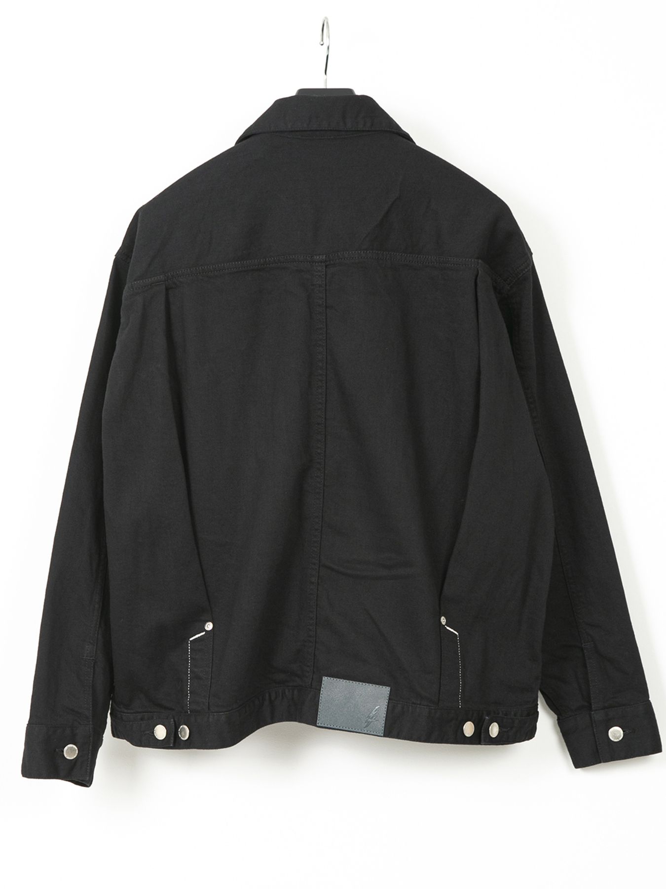 【予約品 10月12日(日) 締切】11oz Organic Cotton Stretch Over Size G Jean Blouson / 11oz オーガニックコットン ストレッチ オーバーサイズ Gジャン / Jimmy / ブラック（ワンウォッシュ）
