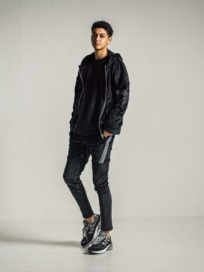 《予約9月1日18時締め》 velours TYLER PANTS  / 真冬仕様タイラーパンツ / ブラック