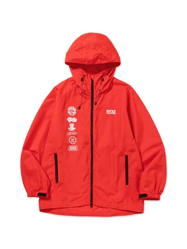 MULTI LOGO WINDBRAKER RED 【SY32 by SWEET YEARS 】
