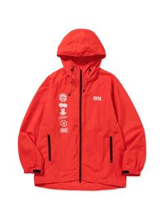 MULTI LOGO WINDBRAKER RED 【SY32 by SWEET YEARS 】