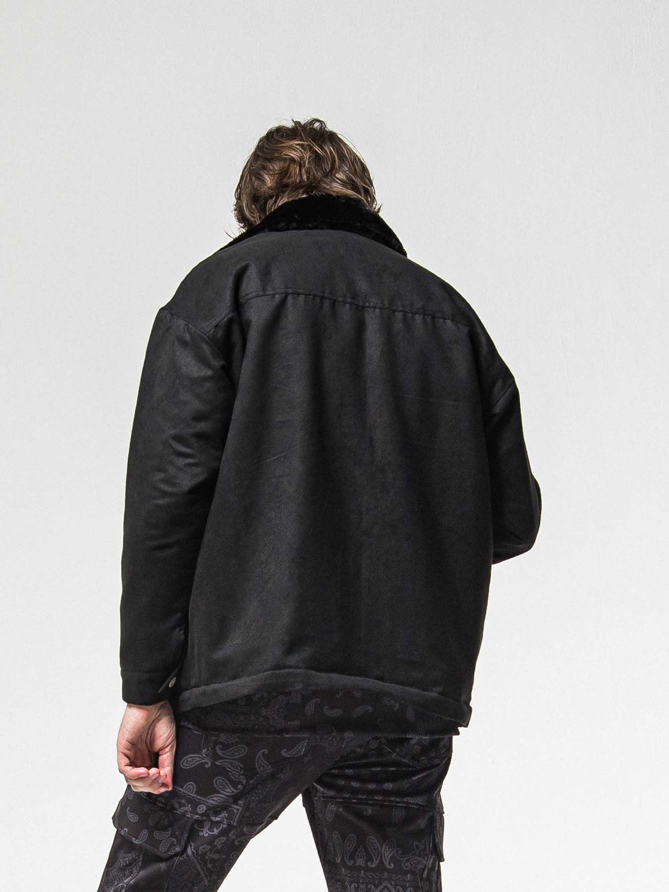 【予約品 】SUEDE FUR CAVER ALL / スウェードファーカバーオール / ブラック