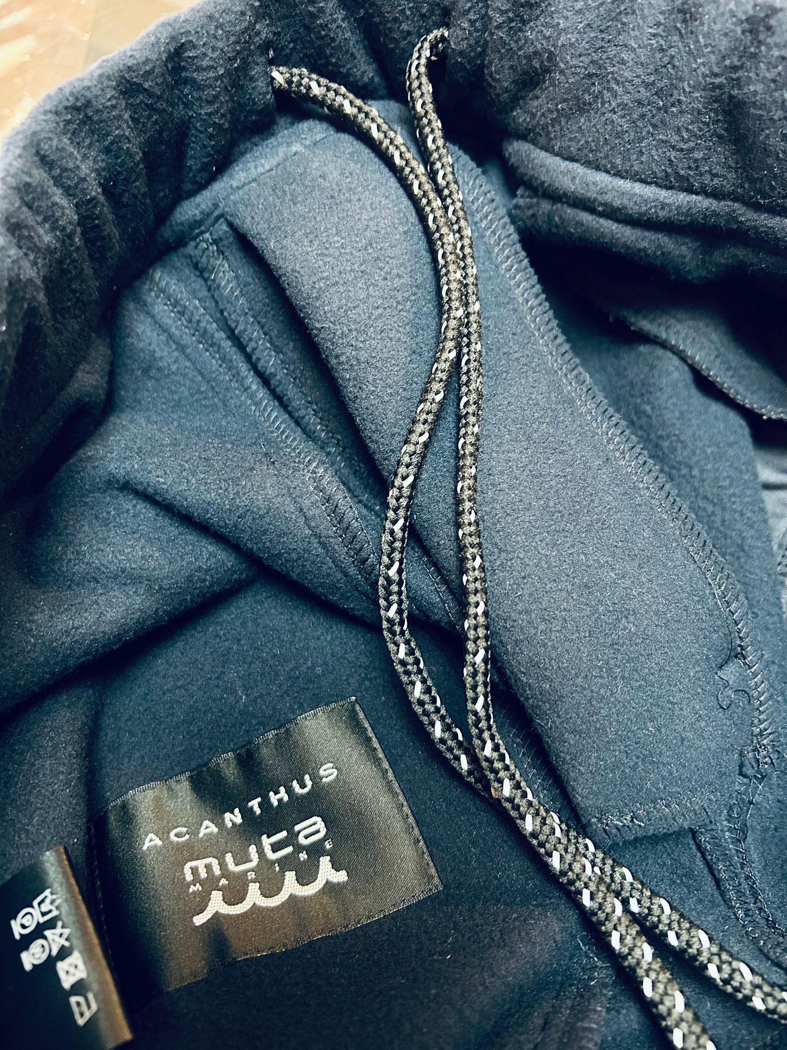 muta Stretch Fleece Pant / フリースパンツ/ ネイビー・ホワイト 【Acanthus×muta】