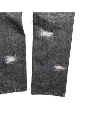 《予約品8月31日 23時55分締め》 CRASH DENIM / デニムパンツ / ブラック 【roarguns 】 2024年2月入荷予定