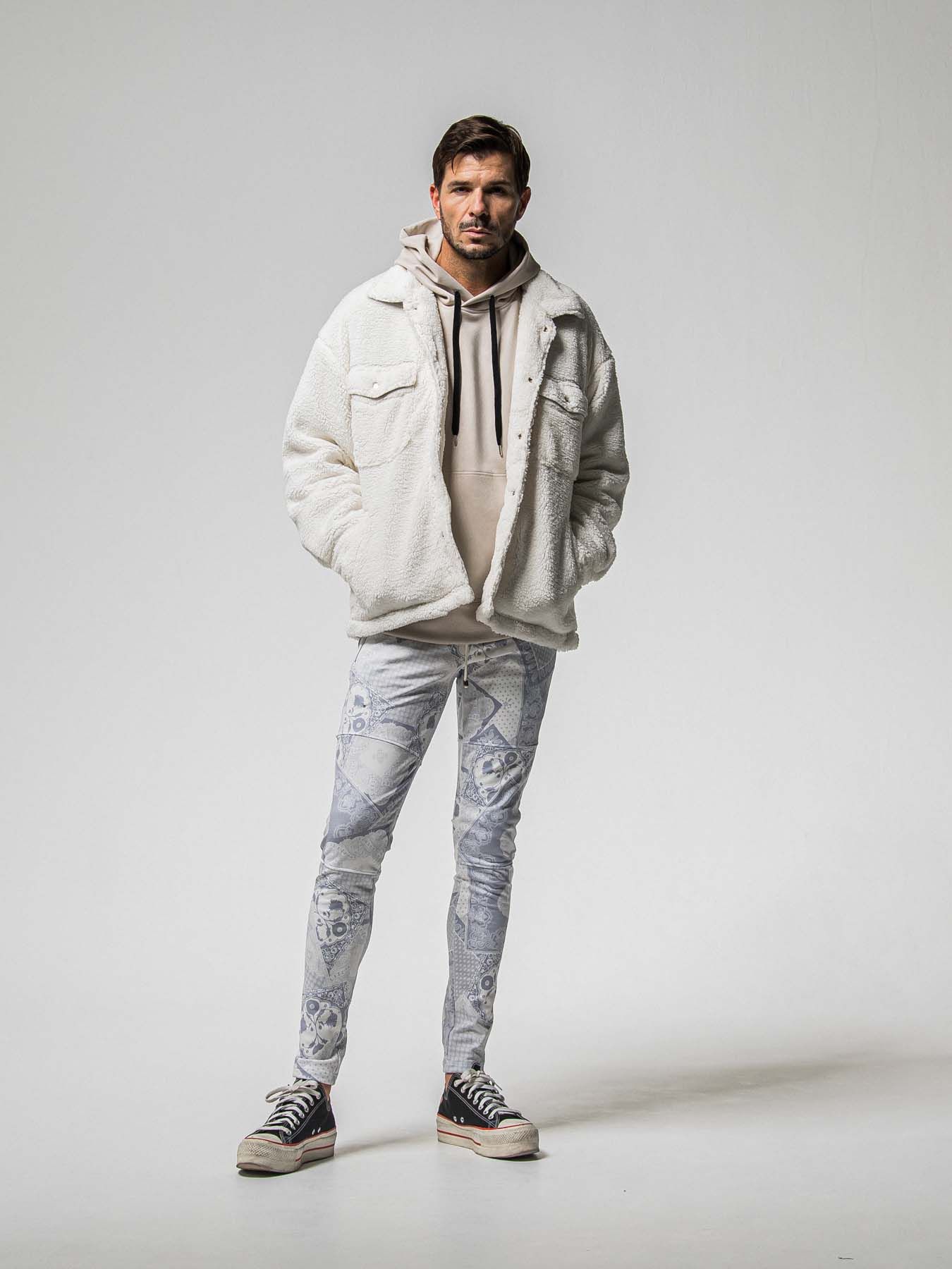 【予約品 8月31日(日) 締切】SUEDE LOOSE HOODIE / スウェード ルーズフーディ / グレージュ