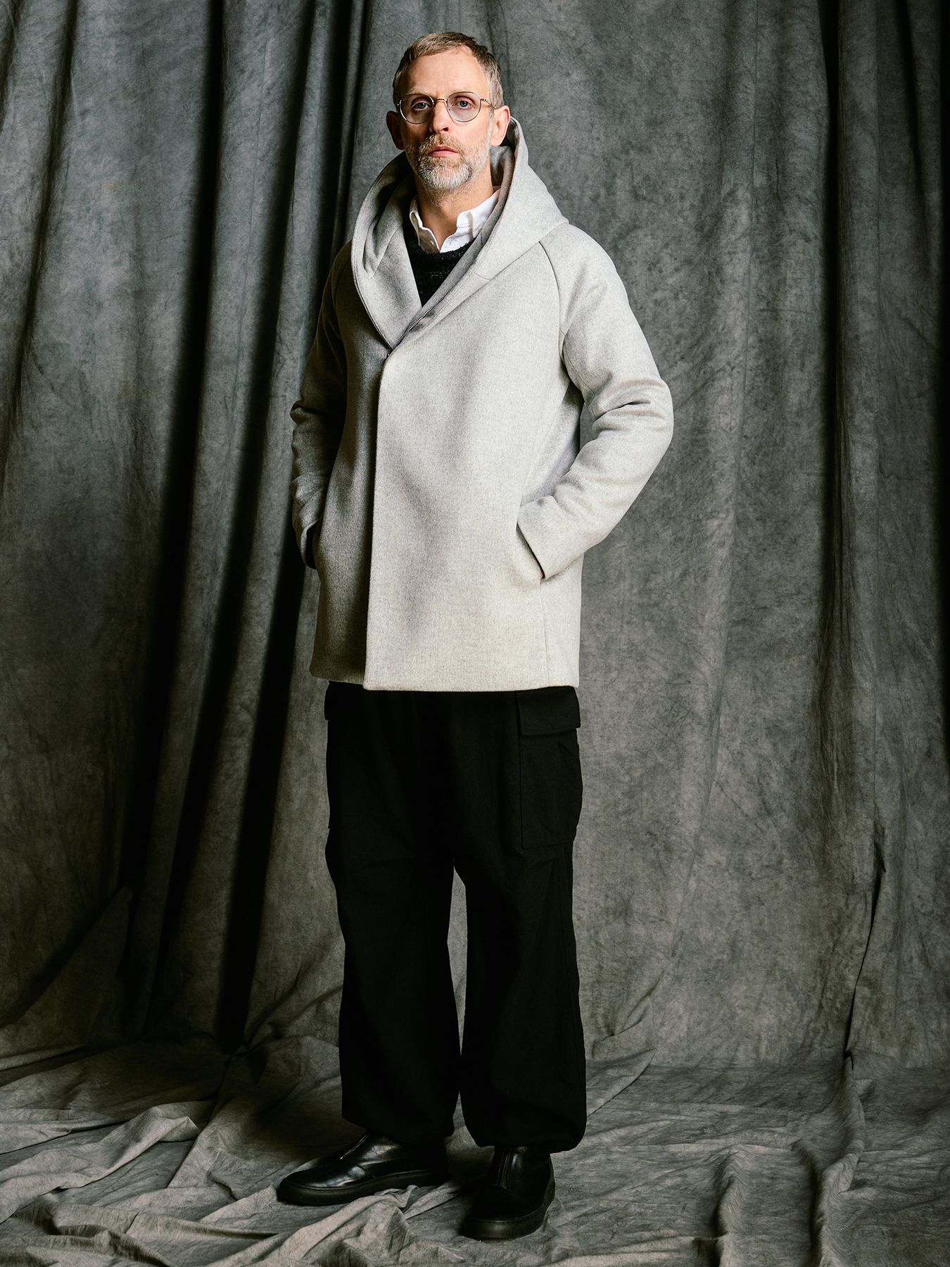 【予約品 4月19日(日) 18時締切】natural blend wool easy cargo / ナチュラルブレンドウール イージーカーゴパンツ / ブラック