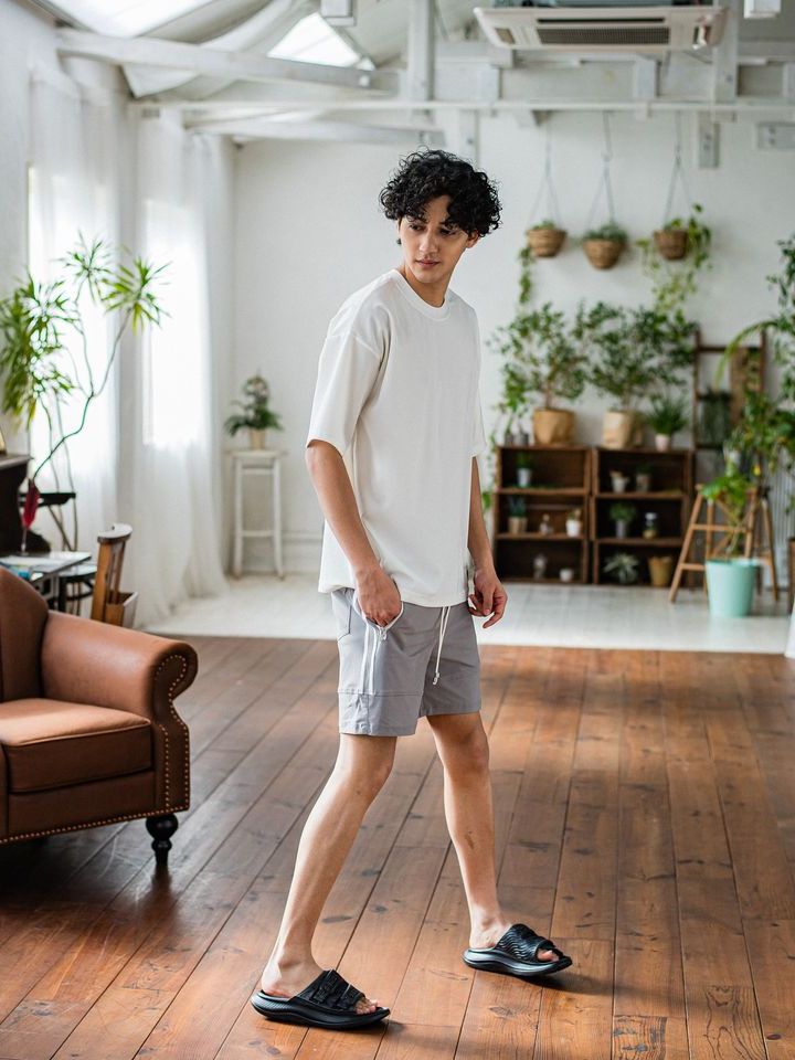 《予約品3月3日18：00締め》 Johnson NYLON HP / ハーフパンツ / グレー・ホワイト