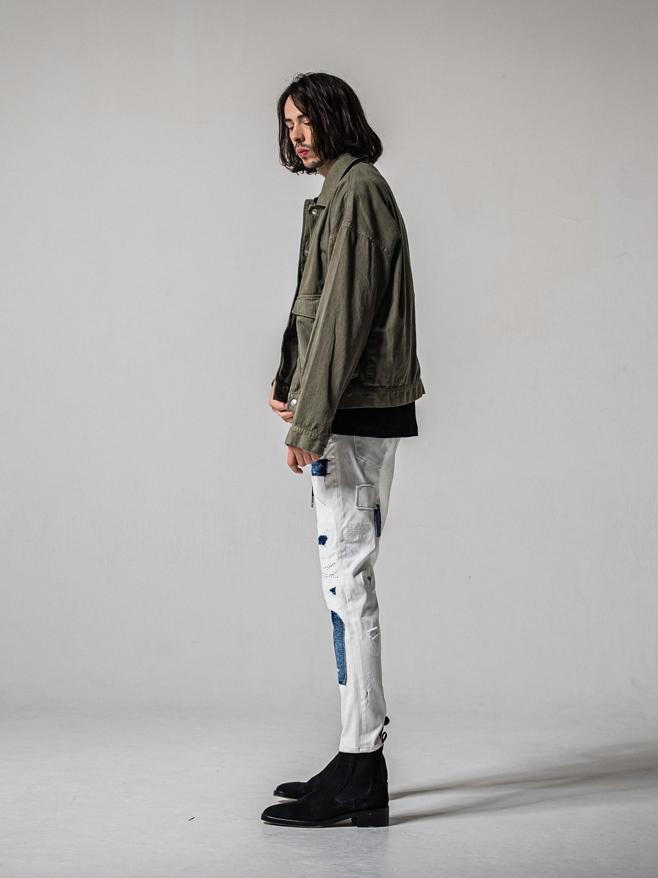 【予約品 11月16日(日) 締切】MICK DENIM JERSEY / ミック デニムジャージ / ホワイトリメイク