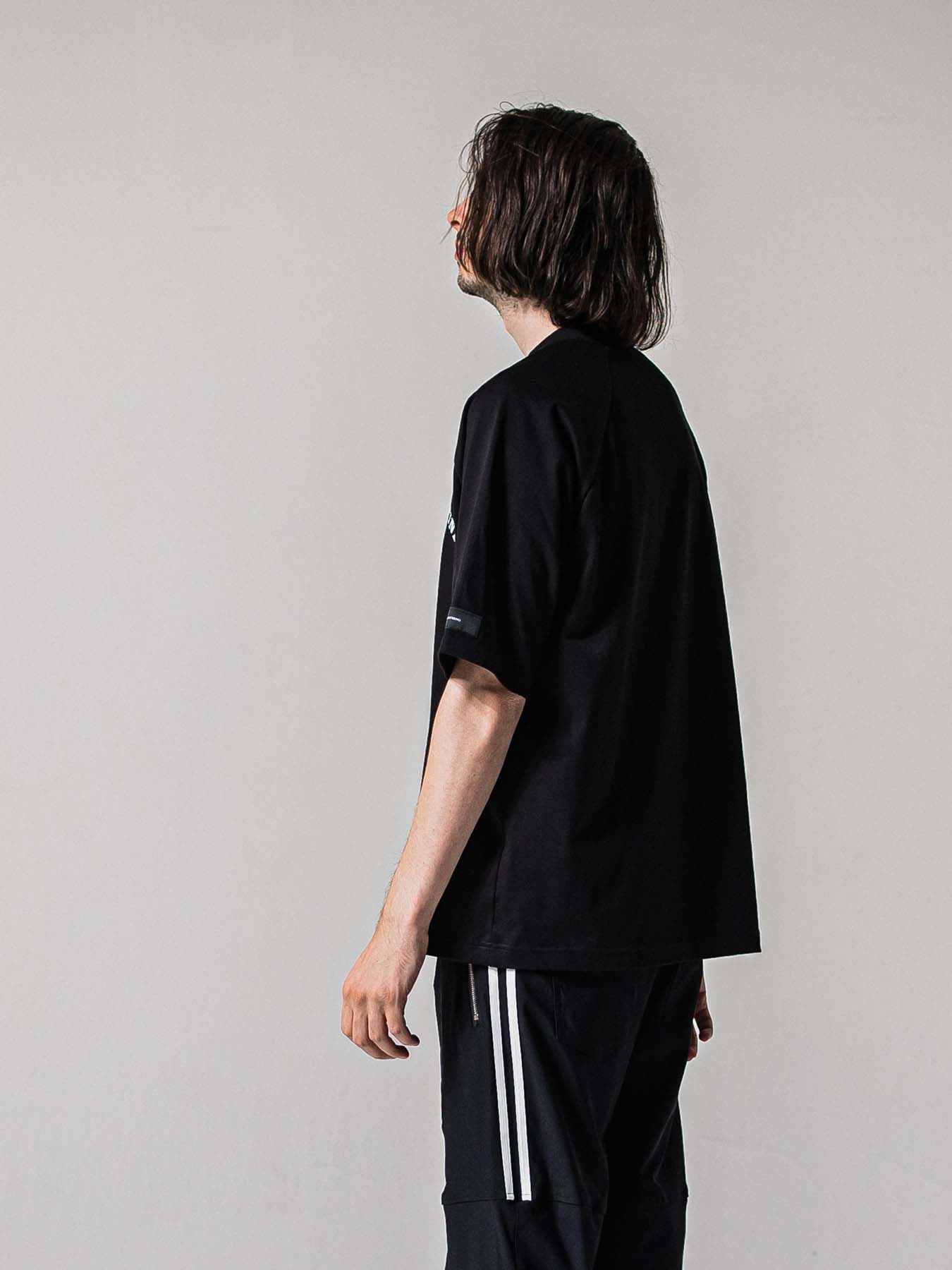 【予約品 11月16日(日) 締切】COLLEGE RAGLAN OVER TEE / カレッジロゴ ラグランスリーブ オーバーTシャツ / ブラック