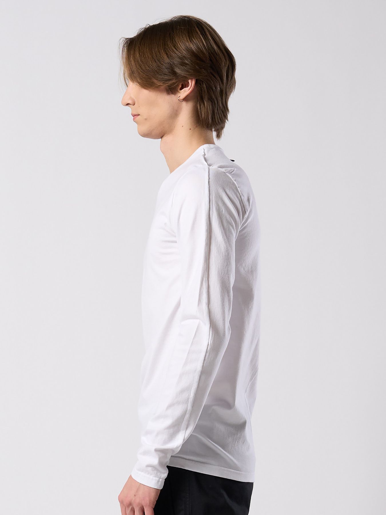 【予約品 4月19日(日) 18時締切】slim basic crew-neck L/S / スリムベーシック クルーネック ショートスリーブ / ホワイト