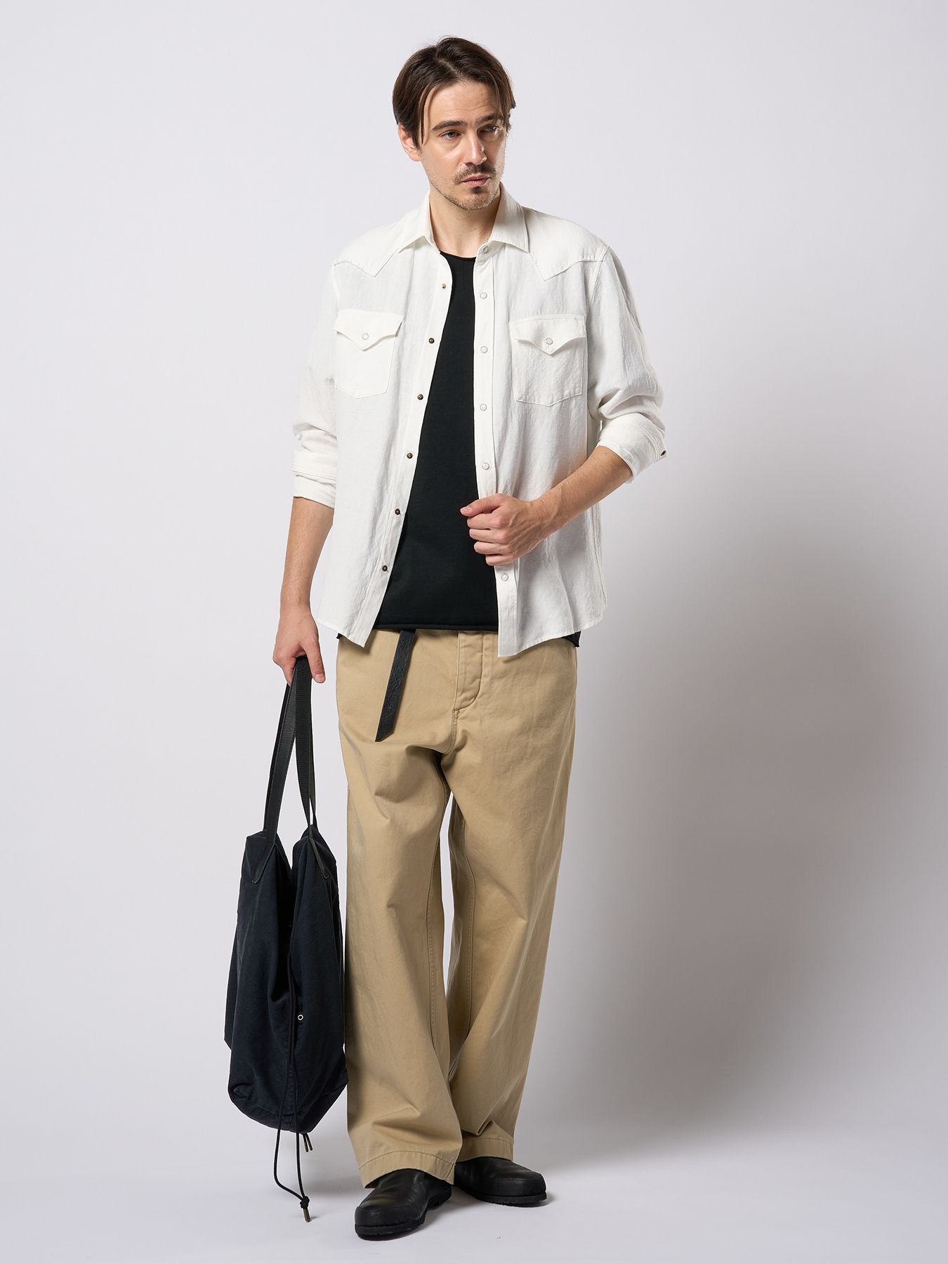 【予約品 9月23日(火) 締切】vintage drawstring tote bag / ヴィンテージ ドローストリング トートバッグ / ブラック