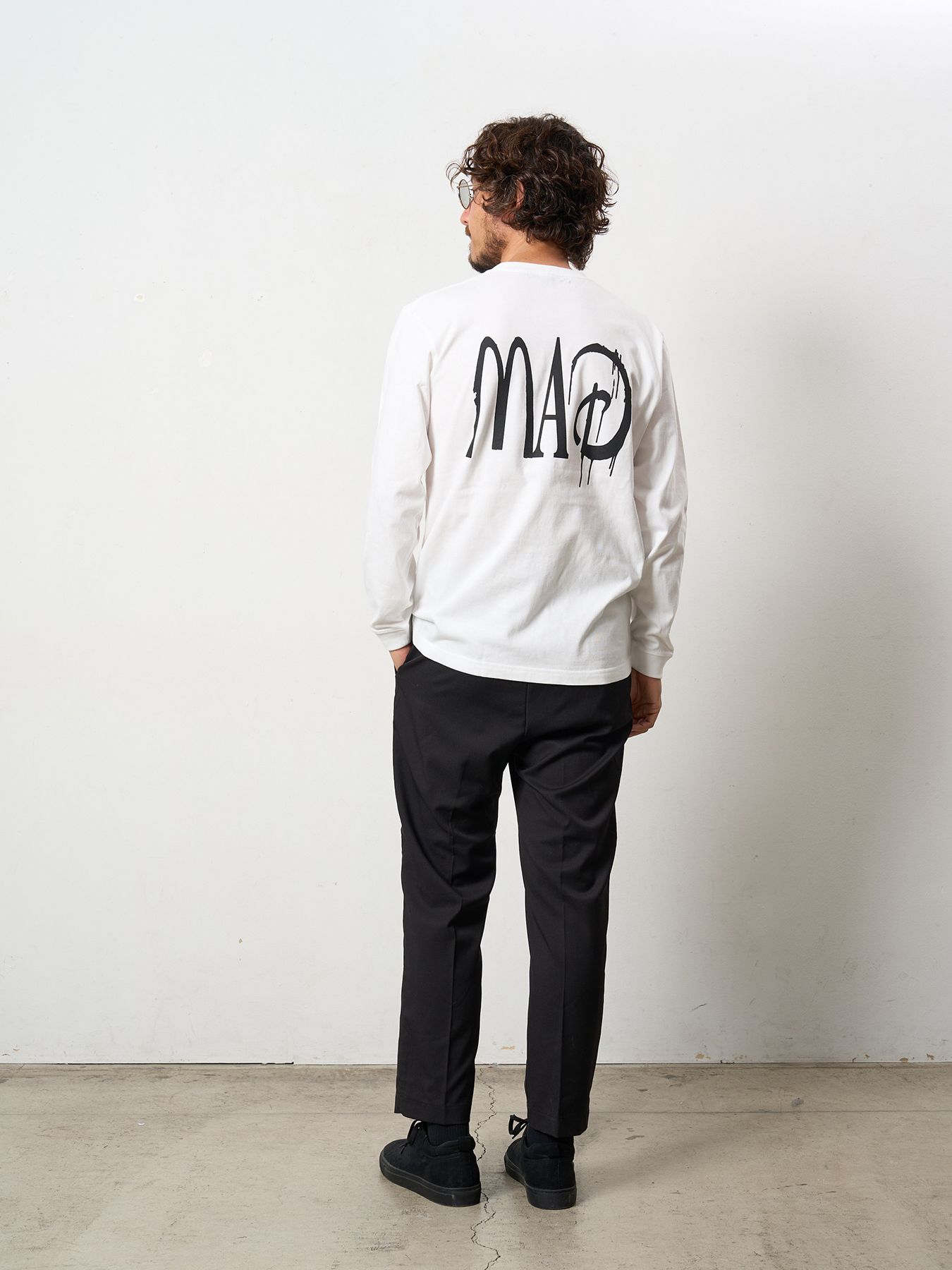 【予約品 5月8日(木) AM10時 締切】 5.6ozコットン天竺 80S QUEEN シークインLS Tシャツ / ホワイト