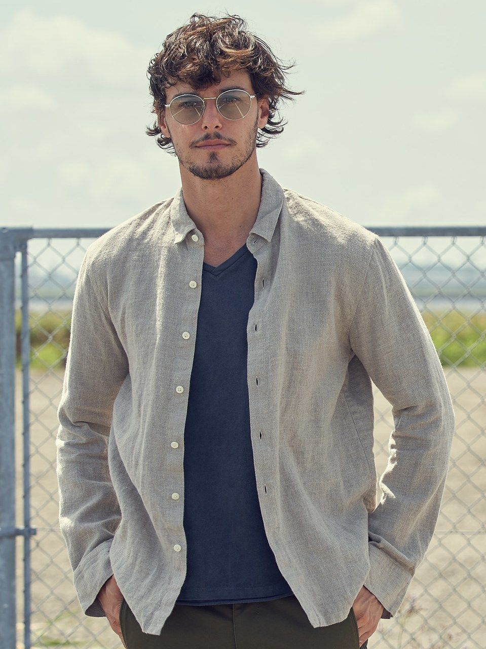 《予約品》 short point collar shirt / カラーシャツ / ベージュ