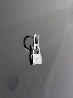 《受注生産》CROSS THIN HOOP with PADLOCK / クロスシンフープ ウィズ パドロック / 注文から1～2週間後入荷予定