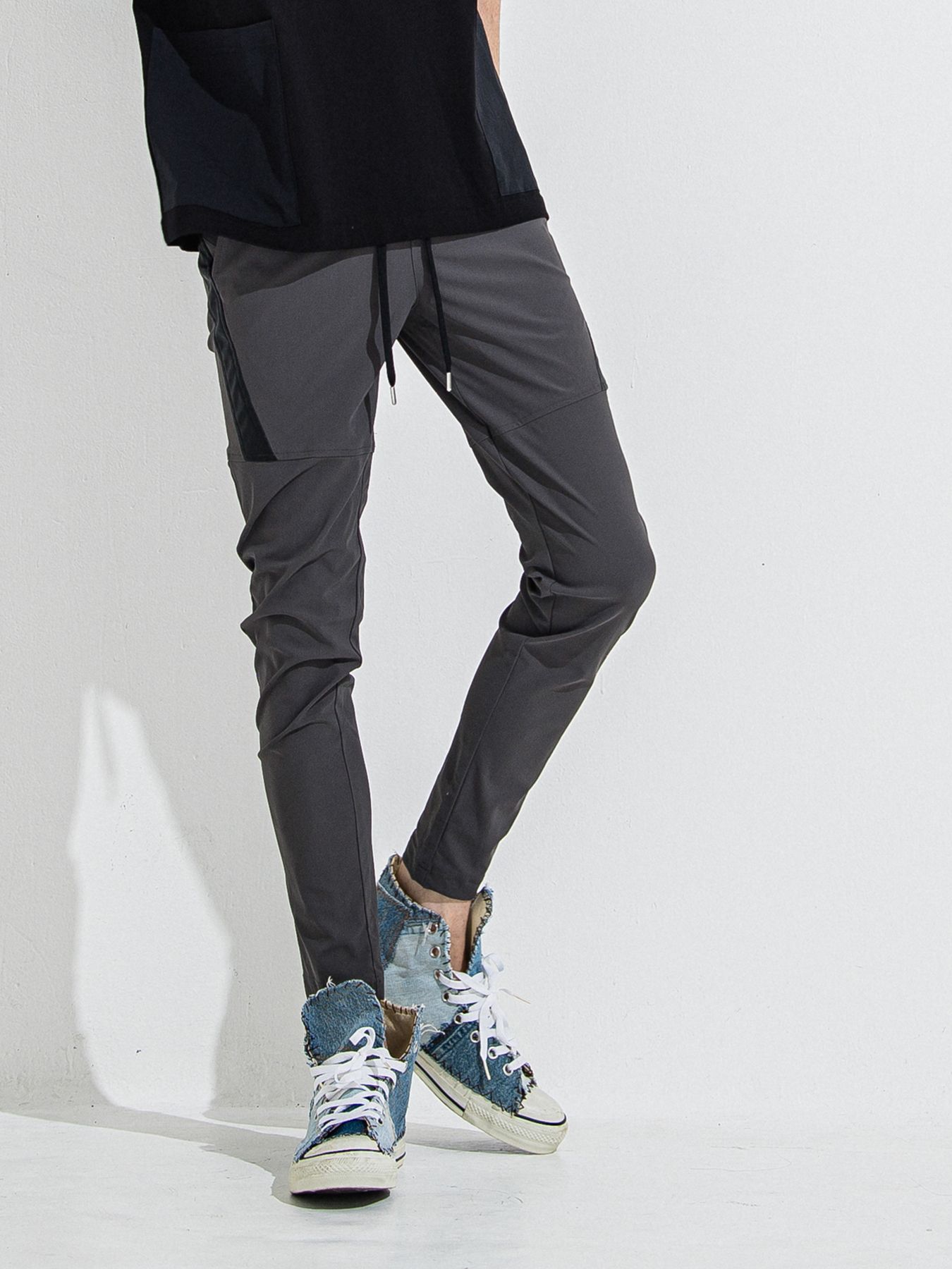【予約品 】TYLER NYLON PANTS / タイラーナイロンパンツ / チャコール