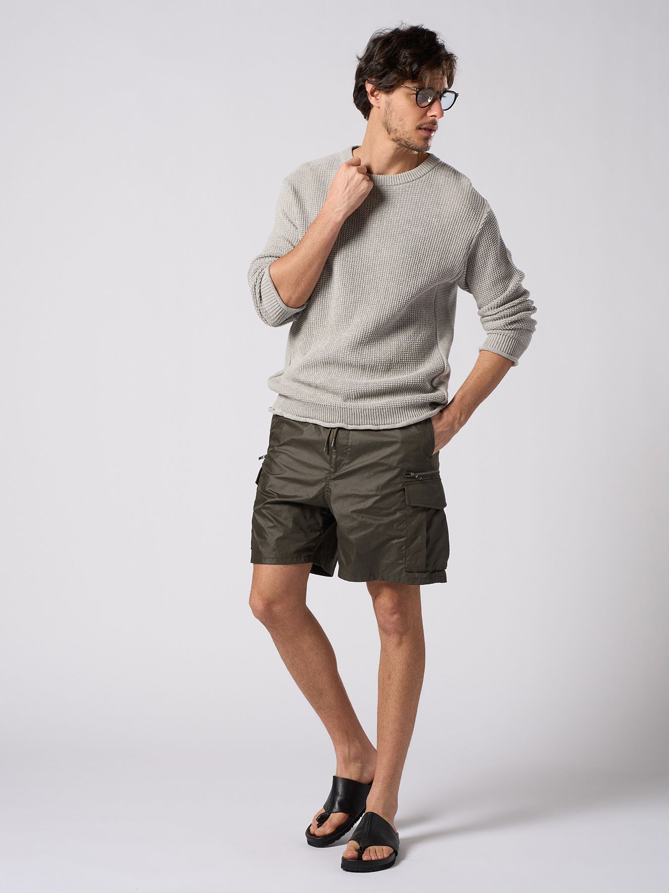 【予約品 1月25日(日) 締切】solid cargo shorts / ソリッド カーゴショーツ / カーキ