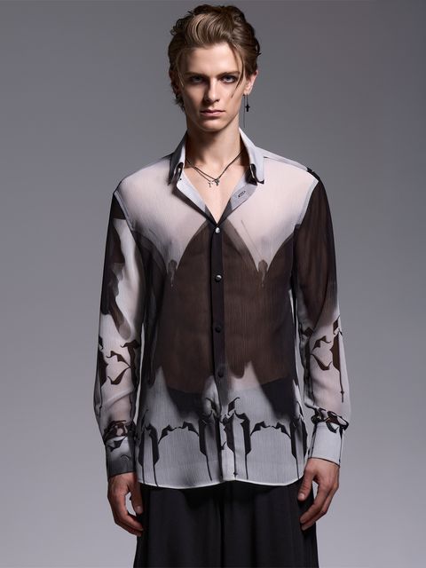 【予約品 】Shirt / シャツ / ブラック&グレー