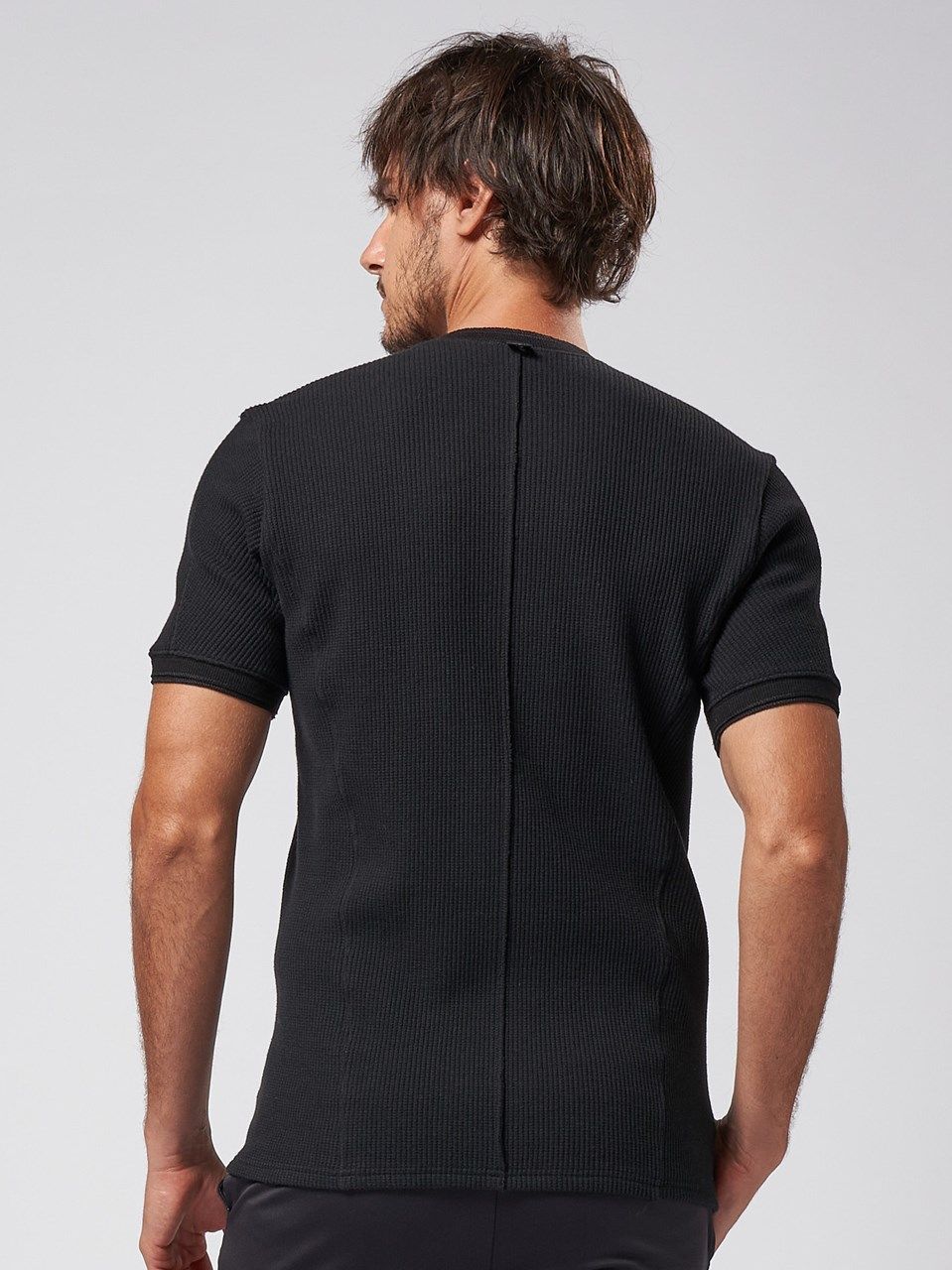 《予約品》 waffle henley / Tシャツ / ブラック