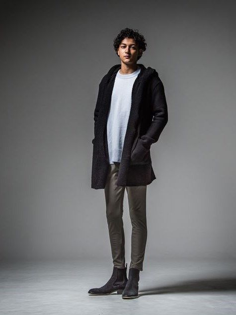 BOA Hoodie coat / ウールボアコート / ブラック 【RESOUND CLOTHING】 RC30-C-007