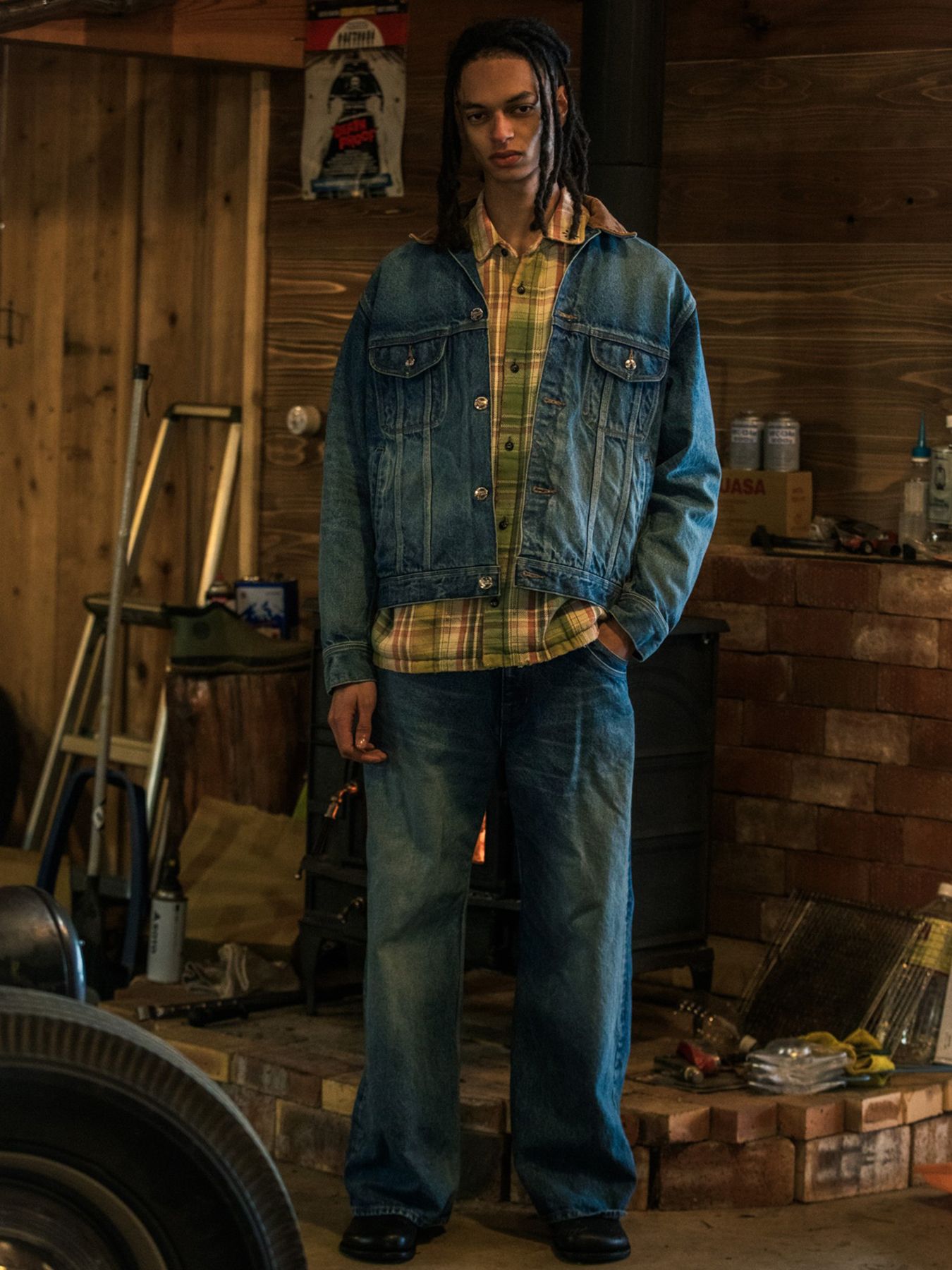 【予約品 3月9日(月) 18:00 締切】VIN/DEN/JK USED/BASIC / USED加工 ヴィンテージ デニム ジャケット / ブルー