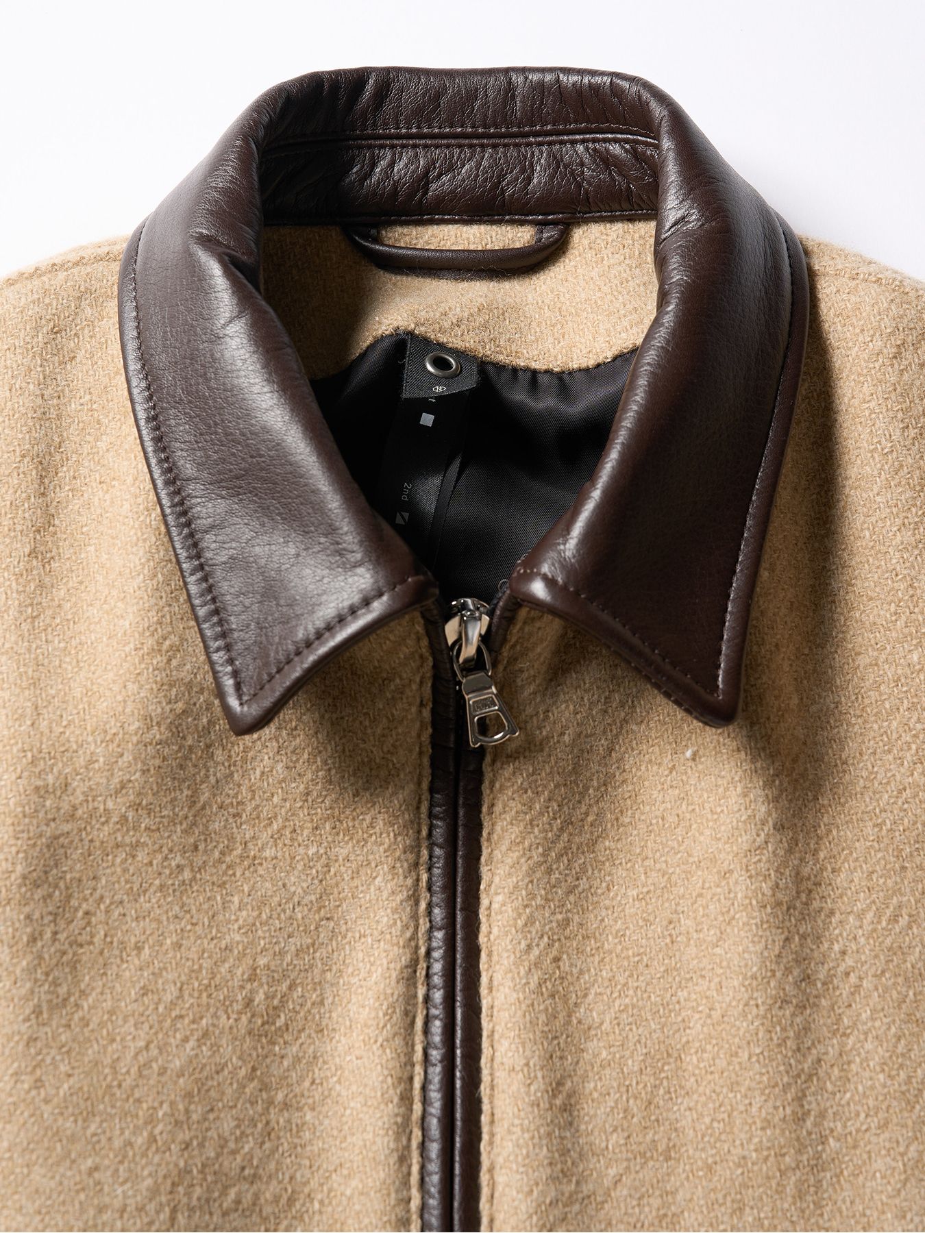 【予約品 】classical tweed zip blouson / クラシックツイード ジップブルゾン / ベージュ