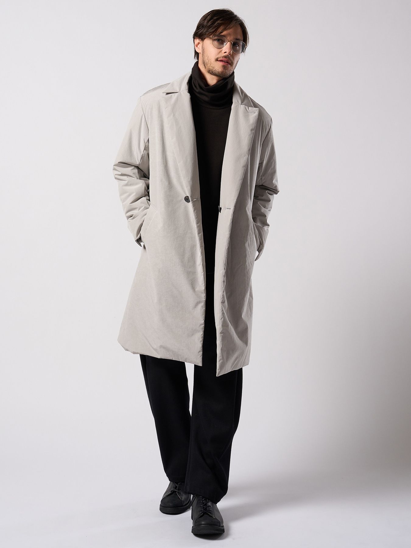 【予約品 4月19日(日) 18時締切】venetian stripe wide banana slacks / ヴェネツィアン ストライプ ワイドバナナスラックス / ブラック