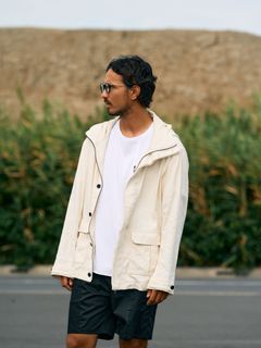【予約品9月16日 10時締め】 hooded blouson / パーカー / ホワイト