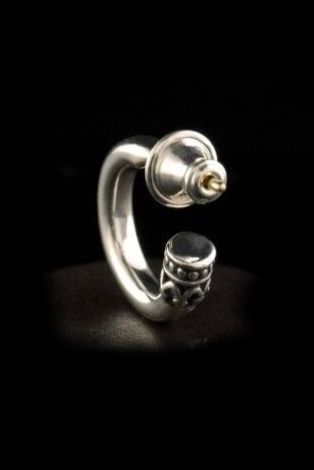 《受注生産》 CROWN HOOP EARRING 3mm ピアス 【GOD SIZE】 注文から2～3週間後入荷予定