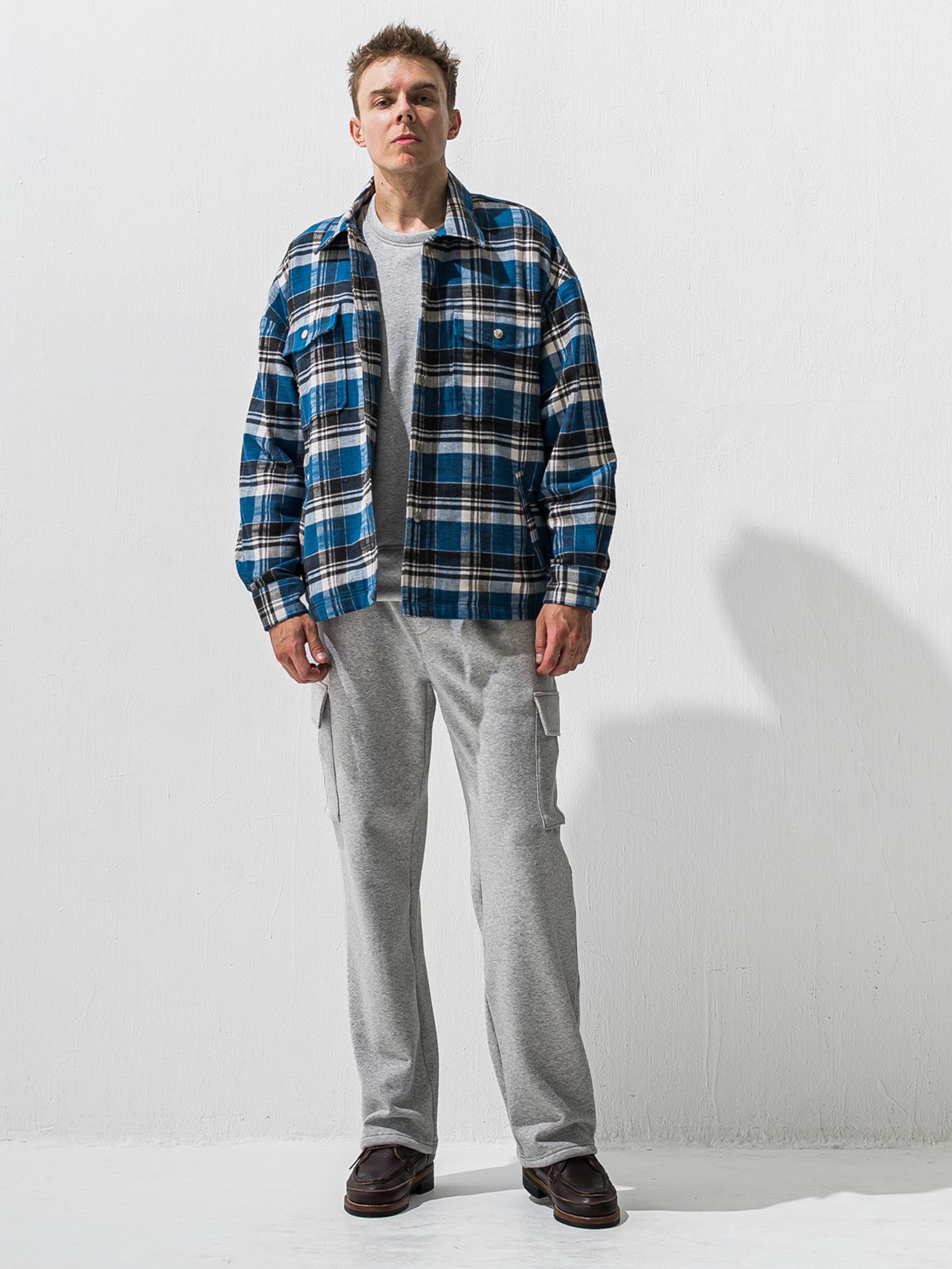 【予約品 9月6日(日) 締切】OLD SLUB CHECK JK / ヴィンテージ ネルジャケット / ブルー