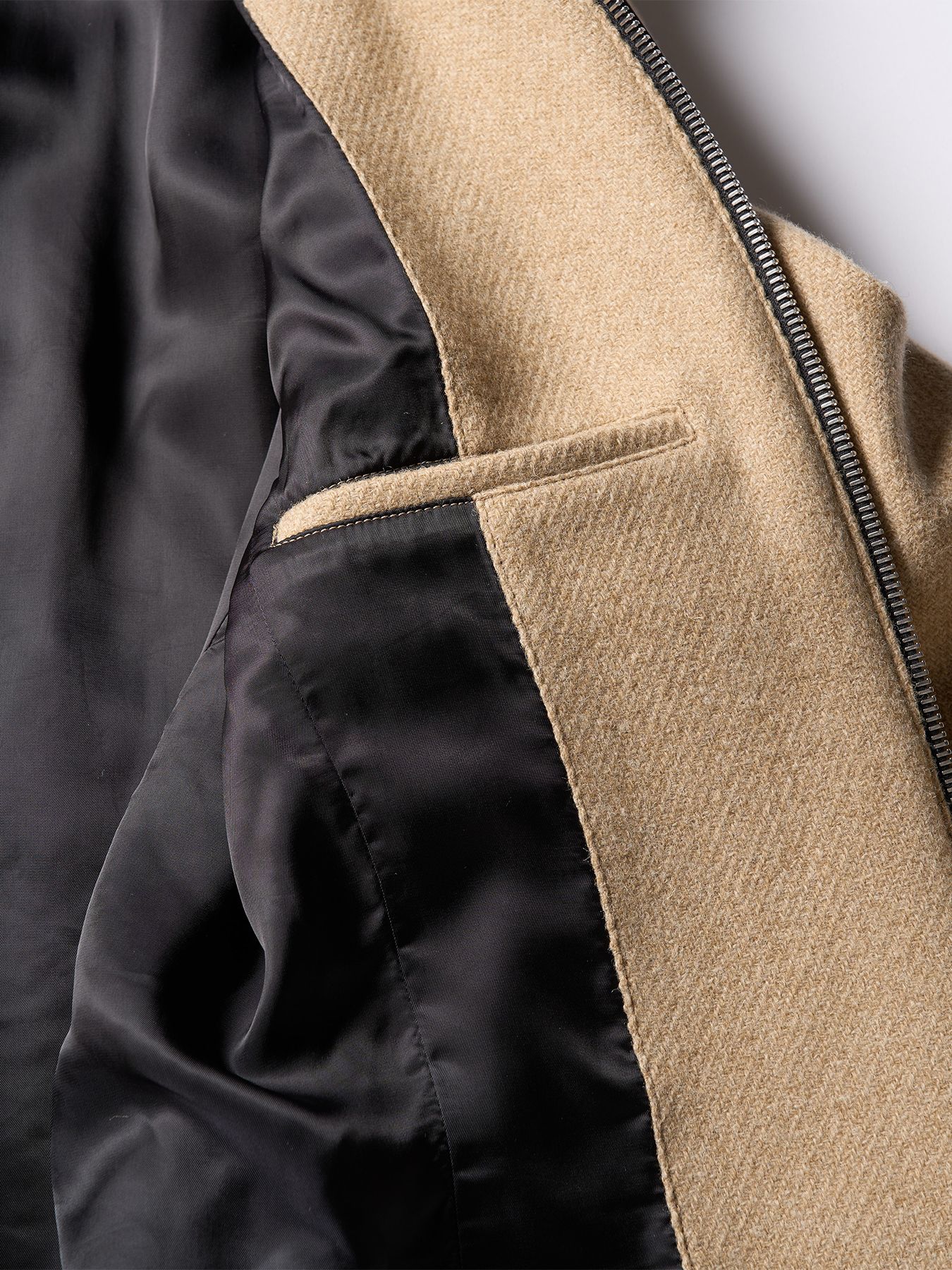 【予約品 】classical tweed zip blouson / クラシックツイード ジップブルゾン / ベージュ