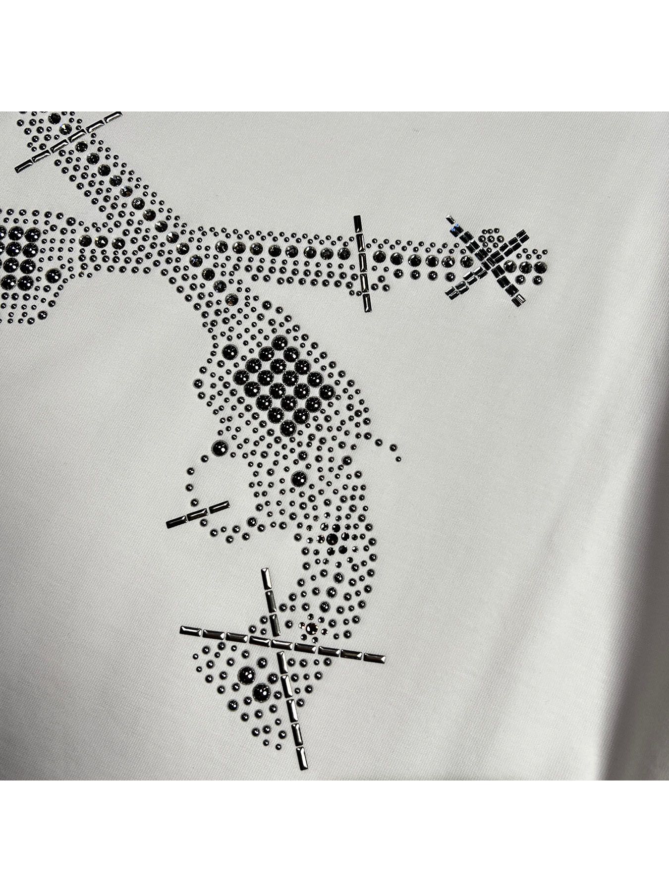 【予約品 8月10日(日) 締切 】CROSSGUN METAL S/S T / クロスガン メタル Tシャツ / クリスタル メタル ホワイト