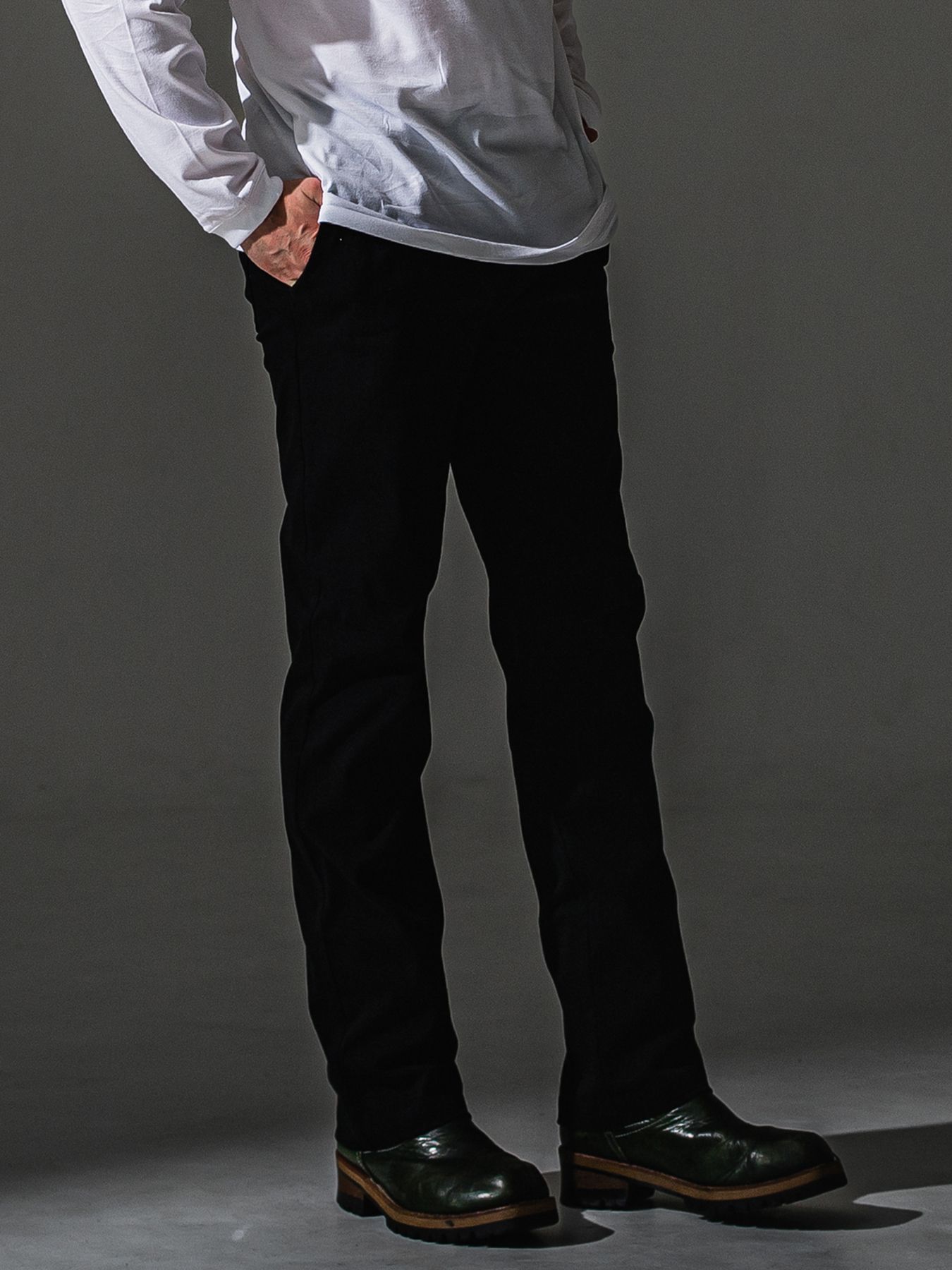 【予約品】DENIM JERSEY WIDE PT / デニムジャージー ワイドパンツ / ブラック