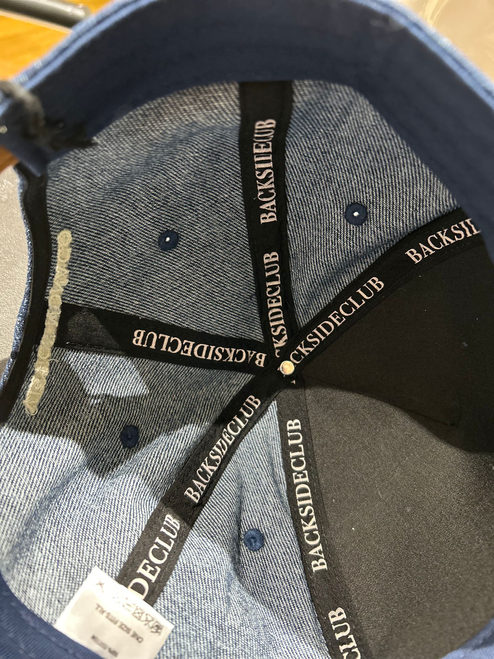 デニム刺繍入りBB CAP インディゴブルー【 backside club 】バックサイドクラブ